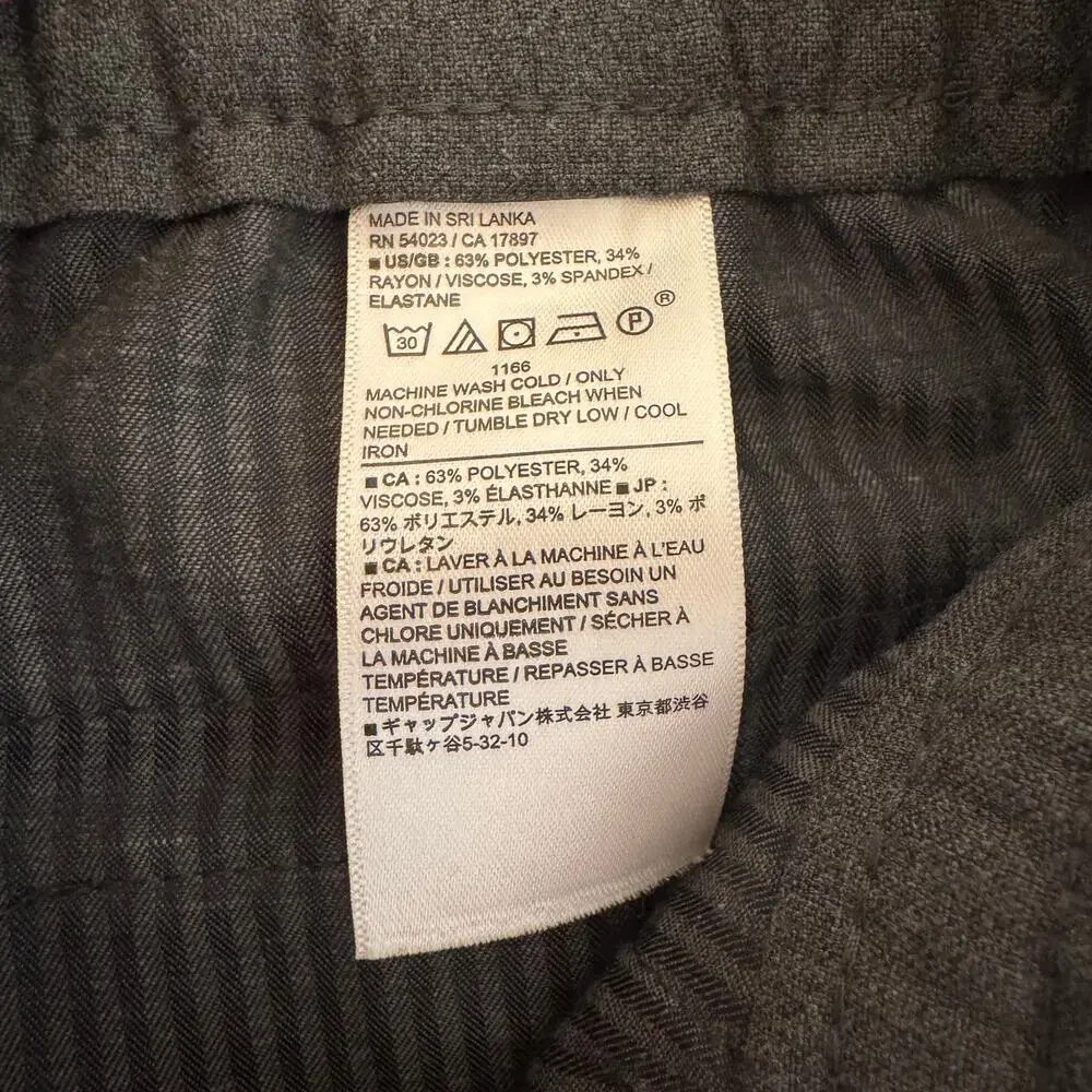 Banana Republic Gray Tapered Dress Pants 32x32 Stretch Career Trousers